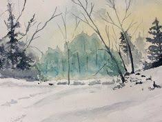 L Hiver Hiver Aquarelle Pastel