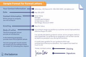 Letter Format Example And Writing Tips