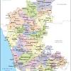 Karnataka map showing major roads. 1