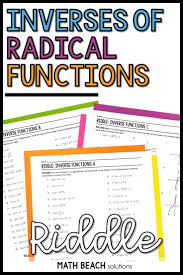 Inverse Functions Riddle Activity Algebra Worksheets Inverse Functions Algebra Resources