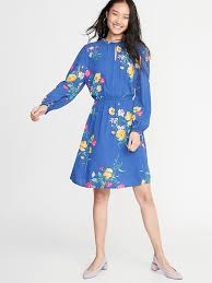 Old Navy Women S Waist Defined Ruffle Trim Dress Ruffle Trim Dress