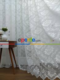 Krem Acik Eperde Com Damask Ev Dekoru Perde