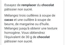 Line Botwin Remplacer Du Chocolat Noir Par Du Cacao En Poudre