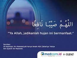 Banyak berkah yang turun ke bumi. Doa Ketika Turun Hujan
