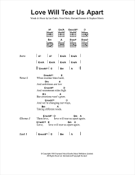 Joy Division Love Will Tear Us Apart Sheet Music Pdf Notes Chords Rock Score Ukulele With Strumming Patterns Download Printable Sku 122343