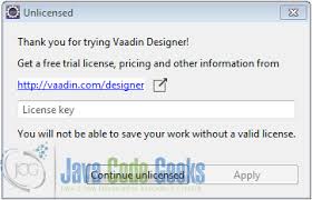 Vaadin Visual Designer Example Examples Java Code Geeks 2019