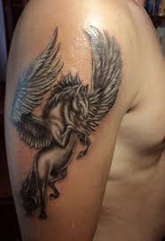 Pegasus tattoo tribal vectors (84). Fliegender Pegasus Tattoo An Der Schulter Tattooimages Biz