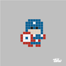 Funny Mini Heroes In Pixel Art Easy Pixel Art Pixel Art Funny Pixel Art