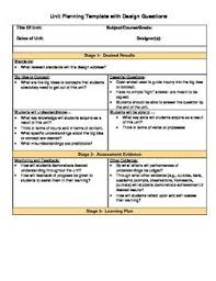 Unit Planning Template Unit Plan Template Lesson Plan Templates Curriculum Development