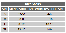 nike soccer size chart www theteamfactory com