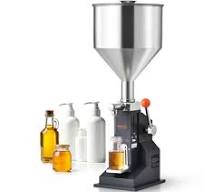 VEVOR Manual Paste Liquid Filling Machine, 5-100ml Bottle Filler,  Adjustable Bottle Filling Machine, Stainless Steel Liquid Filler with  Hopper for ...