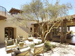 Depending on factors such as personal preference or availability, you can choose to convert your front yard into a mexican hacienda style courtyard. Spanish Style House With Courtyard Inspiration House Plans