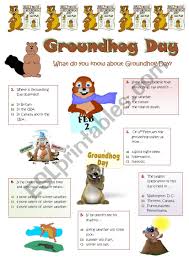 It's like the trivia that plays before the movie starts at the theater, but waaaaaaay longer. Groundhog Day 2nd February Quiz Esl Worksheet By Ticas