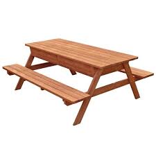 Our picnic table frame is an economical choice and comes with material lists for three different. Leisure Season Rectangle 71 In W X 63 In D X 29 In H Wooden Brown Picnic Table With Storage Pts7129 The Home Depot