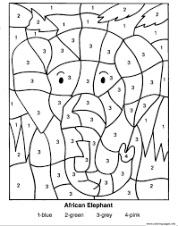 Plus, it's an easy way to celebrate each season or special holidays. Color By Numbers African Elephant Coloring Pages Printable