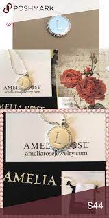 Amelia Rose Design Round Charm Necklace Silver L Round Charm Necklace Rose Design Jewelry Design