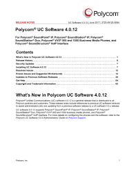 Here's a trick for users who want to resume their downloads on uc for files whose download link has changed, download link has expired or . Polycom Uc Software 4 0 12 Release Notes Manualzz