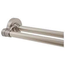 The Titan Never Rust Double Shower Rod Features Two Parallel Bars To Offer More Decorative And Function Tension Shower Rod Shower Rod Double Shower Curtain Rod
