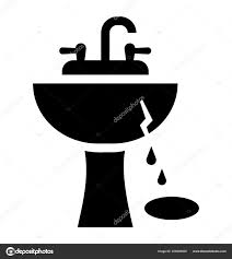 broken bathroom washbowl sink two