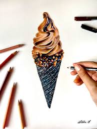 Drawing Realistic Ice Cream Color Pencils Art Color Pencil Art Prismacolor Art Stippling Art