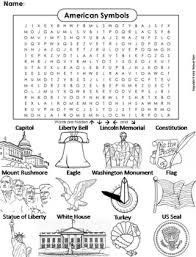 American Symbols Worksheet White House Statue Of Liberty Etc American Symbols History Word National Symbols