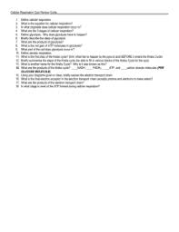 Hl Worksheet Respiration