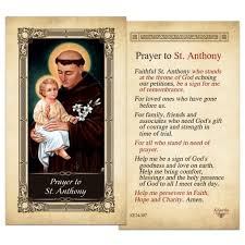 Holy Cards St Anthony Prayer Prayers Prayer Cards