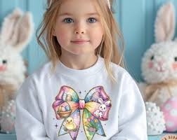 Easter Coquette Bow Toddler Sweater, Easter Egg Kids Sweatshirt, Easter  Toddler Shirt, Easter Day Shirt, Easter Gift