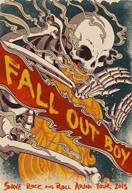Fall Out Boy Save Rock And Roll Arena Tour 2013 Ilustrasi Poster Desain Grafis Desain Poster