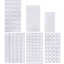 Outus 254 Pieces Clear Rubber Feet Bumper Pads Adhesive Transparent Buffer Pads Cabinet Door Bumpers Self Stick No Door Bumper Noise Dampening Mirror Placemats