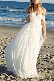 Flowy Off The Shoulder Chiffon Beach Wedding Dress Simple Long Pleated Bridal Dress N1289 In 2022 Pleated Wedding Dresses Beach Wedding Dress Lace Bridal Gown