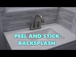 Once the peel and stick tile wall is all laid out, you can decide how you want to trim it out. Diy Peel And Stick Backsplash Smart Tiles Youtube