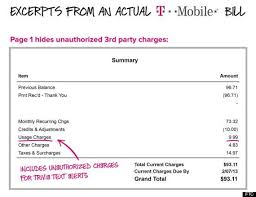 How T Mobile Allegedly Hid Bogus Fees In Phone Bills Phone Bill Bill Template Allegedly