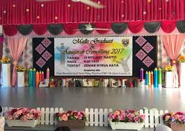 Hari Anugerah Cemerlang 2017 Hiasan Pentas Dan Backdrop Latar Pentas Stage Decorations Eid Decoration Diy And Crafts