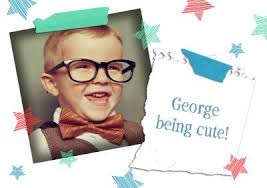 Photo Upload Cute George Card