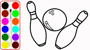 See more ideas about sports coloring pages, coloring pages for kids, coloring pages. Bowling Drawing Coloring For Kids Coloring Pages For Children Learn Drawing Youtube
