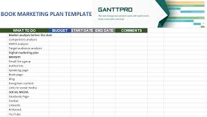 Book Marketing Plan Template Free Download Excel Template