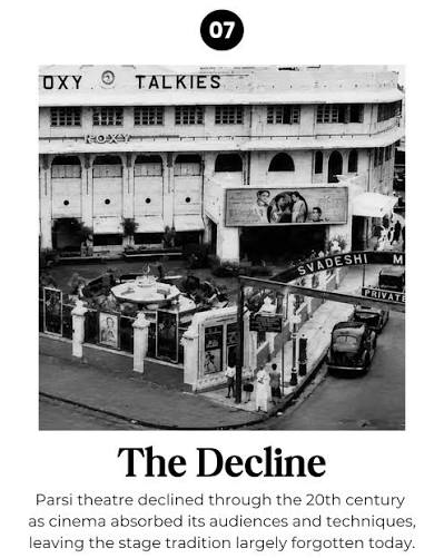Painted backdrops. Dramatic gas lighting. Mythology mixed with Shakespeare. Bombay's Parsi theatre built the techniques Bollywood later claimed as its own invention. #Bombay #ParsiTheatre #BombayHistory #MumbaiHistory #IndianCinemaHistory