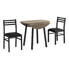 Trussardi casa larzia table with chairs 07. Monarch Specialties Dining Set 3 Pieces Round Drop Leaf Dining Table 2 Chairs Dark The Home Depot Canada
