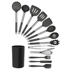 Maybe you would like to learn more about one of these? Megachef Gray Silicone And Stainless Steel Cooking Utensils Set Of 14 985114355m The Home Depot