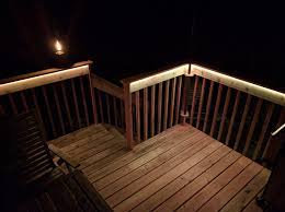 Inexpensive Deck Upgrade With Led Lighting Deck Upgrade Deck Designs Backyard Deck Lighting