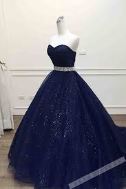 Dark Blue Tulle Sweetheart Sequins Floor Length Ball Gown Dress From Girlsprom Prom Dresses Ball Gown Gowns Tulle Prom Dress