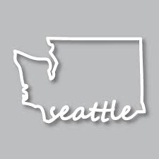 Washington Outline Seattle Diecut Sticker Washington Tattoo Washington State Tattoos Pnw Tattoo