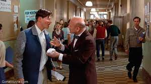 school in back to the future ii features checkered floor バックトゥーザフューチャー