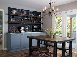 Dining room with chalkboard and white nuance from homedesignlover. Gray Contemporary Dining Area With Chalkboard Paint Wall Hgtv