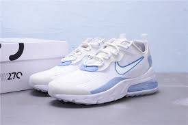 Nike Air Max 270 React White Pure Platinum Indigo Fog Grey Cj4060 100 Men S Running Shoes In 2020 Nike Shoes Air Max Running Shoes For Men Nike Air Max
