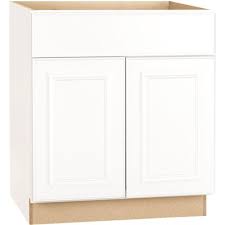 Home depot was hired to remodel my kitchen. Hampton Bay Part Kb30 Sw Hampton Satin White Raised Panel Stock Assembled Base Kitchen Cabinet With Drawer Glides 30 In X 34 5 In X 24 In Kitchen Cabinets Home Depot Pro
