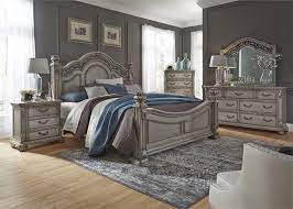 Buy messina estates poster bedroom set at furniturepick store. Messina Estates Poster Bed 6 Piece Bedroom Set In Dove Gray Finish By Liberty Furniture 537