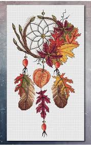 Original cross stitch pattern designs. Dream Catcher Cross Stitch Pattern Pdf Instant Download Autumn Etsy Cross Stitch Flowers Counted Cross Stitch Patterns Free Autumn Cross Stitch Patterns