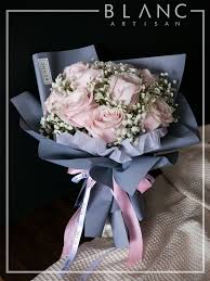 Maybe you would like to learn more about one of these? Pink Rose And White Baby S Breath Bouquet Blanc Artisan